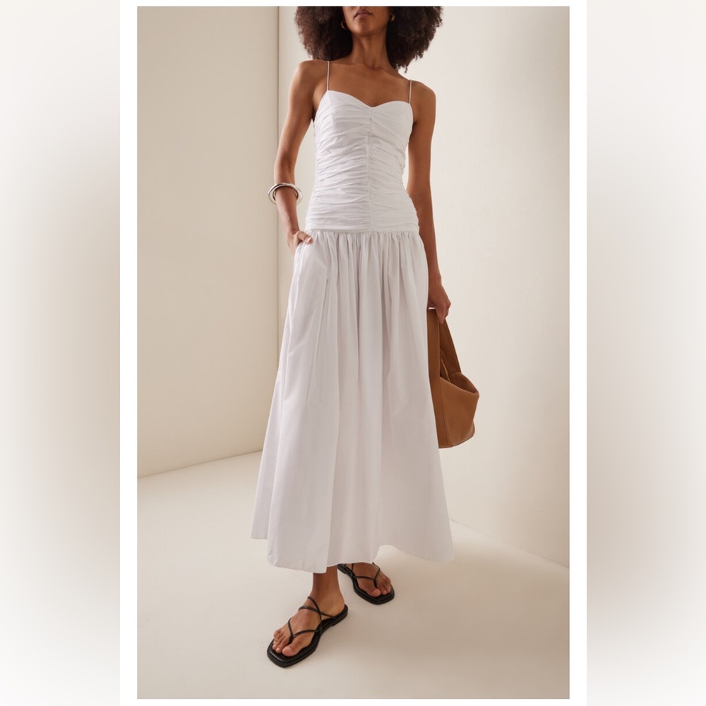 Matteau White A-Line Maxi Skirt
